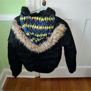 The North Face RECCO 600 Fill Down Ski Snowboard Coat Hood black XS